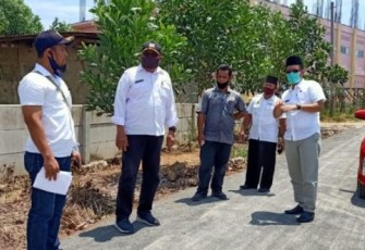 Plt Kadis PUPR Kota Bengkulu Noprisman Melakukan Pemantauan 