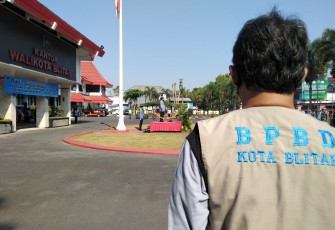 Upacara Peluncuran Relawan Pendisiplinan Protokol Kesehatan Covid-19 Kota Blitar (foto: Faisal NR / Klikwarta.com)  