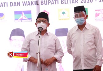 Bapaslon Bupati dan Wakil Bupati Blitar Rijanto-Marhaenis (foto: Faisal NR / Tim RIDO for Klikwarta.com) 