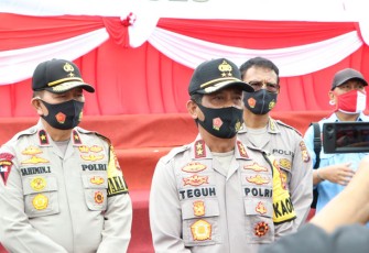 Kapolda Bengkulu Irjen Pol Drs Teguh Sarwono M.Si saat diwawancarai awak media