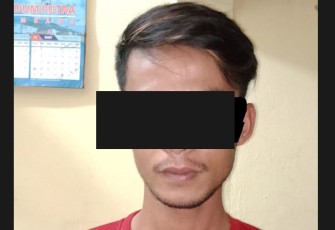Terduga pelaku saat diamankan