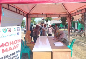 Satgas Kecamatan Jatinunggal Sumedang Gelar Operasi Tertib Masker
