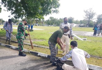 Jajaran Koramil 03/0315 Bersama Muspika Bintan Ikut Laksanakan Goro Bersama
