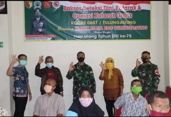 Kodim Tulungagung Gelar Baksos Operasi Katarak Gratis