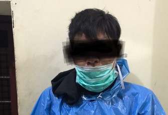 Terduga pelaku saat diamankan