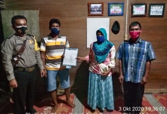 Bhabinkamtibmas Polsek Teras Terunjam Mediasi Sengketa Kepemilikan Sertifikat Tanah