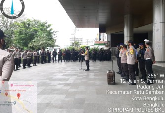 Polda Bengkulu Amankan Rapat Pleno KPU Provinsi 