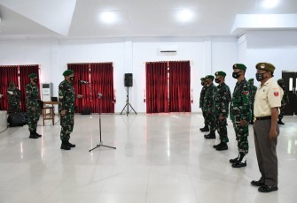 Korp Raport Kenaikan Pangkat Prajurit Diharapkan Lebih Dewasa Dalam Bertindak dan Berfikir Serta Memacu Motivasi Dalam Bertugas