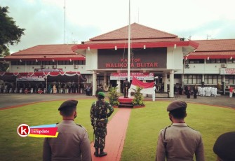 Suasana Upacara Bendera Peringatan Hari Pahlawan, 10 November 2020 di Kota Blitar (foto : Faisal NR / Klikwarta.com) 