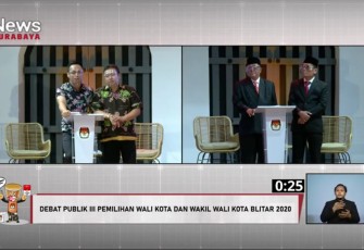 Debat Publik Pilwali Kota Blitar Tahun 2020 Putaran ke Tiga (foto : Faisal NR. SS / Klik Warta) 
