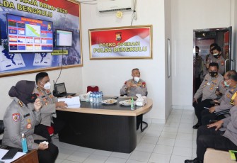 Tim WasOps Mabes Polri Cek Kesiapan Polda Bengkulu Dalam Menghadapi Pilkada Serentak