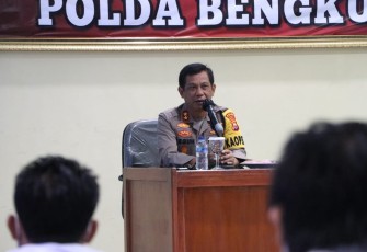 Kapolda Bengkulu Saat memberikan arahan