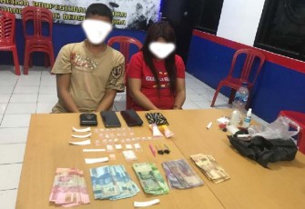 Terduga Pelaku dan Barang Bukti Sabu 