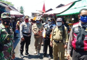 Aparat Gabungan Terus Tegakkan Protokol Kesehatan Di Wilayah Kota Bitung