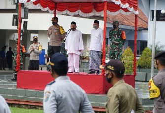 Apel Siaga Peningkatan Disiplin Protokol Kesehatan di halaman kantor Pemkot Pekalongan, Sabtu (5/12/2020).