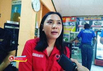 Politisi PDIP Carolina Agatta H. (foto : Faisal NR / Klikwarta.com Blitar) 