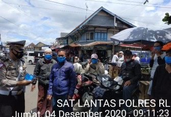 Polres Rejang Lebong Gelar Penyuluhan Prokes dan Kamseltibcarlantas