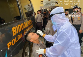 Bid Dokkes Polda Bengkulu Gelar Rapid Tes 