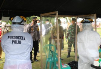 Masyarakat Antusias Ikuti Rapid Test Antigen Gratis Yang Dilaksanakan Polres Mukomuko 