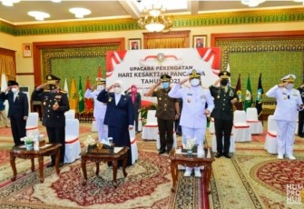 Wakil Gubernur Hj Marlin Agustina Menghadiri Upacara Hari Kesaktian Pancasila Secara Virtual