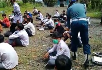Gelar Patroli Yustisi Tim Gugus Tugas Covid-19 Bubarkan Kerumunan Anak STM