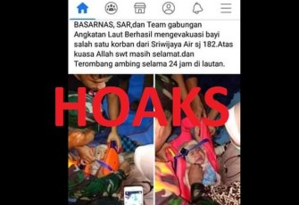 Beredar Foto Hoax Bayi Selamat Insiden Sriwijaya Air SJ 182