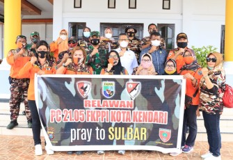 Dandim 1417/Kendari Hadiri Pelepasan Tim Relawan FKPPI Kota Kendari  
