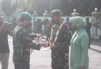 Dandim Pati Sambut Anggota Yang Selesai Laksanakan Apter