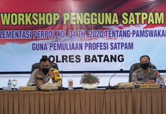 Satuan Pengamanan (Satpam) Mengikuti Workshop dan Focus Group Discussion di Rupatama Mapolres Batang