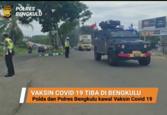 Polda Bengkulu Kawal Kedatangan Vaksin Covid-19 di Bumi Rafflesia