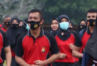 Polda Bengkulu Gelar Olahraga Bersama