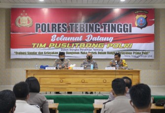  Tim Puslitbang Mabes Polri Kunker di Polres Tebing Tinggi