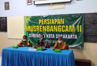 Babinsa Kelurahan Kratonan Koramil 03 Serengan Kodim 0735 Surakarta Sersan Mayor Yudi Widiyanto Menghadiri Kegiatan Pra Musrenbangcam yang bertempat di Aula SMA 1 Kristen Sidokare Jl.Honggowongso No.135 Kelurahan Kratonan Kecamatan Serengan