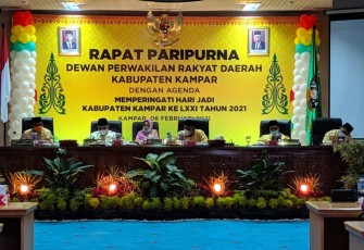 DPRD Kabupaten Kampar Gelar Paripurna HUT Kabupaten Kampar ke-71 Secara Vertual 