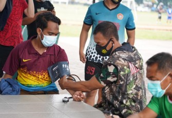 Wartawan Bebas Nikmati Seluruh Sarana Olahraga Makorem Kado Danrem 143/HO di HPN 2021