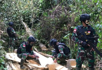 Personel Pos Sei Seria yang dipimpin Sertu Basroni selaku Danpos Sei Seria beserta 4 orang anggotanya menemukan kayu sebanyak 14 batang jenis Belian yang diduga merupakan hasil Ilegal Logging di kawasan hutan lindung Sungai Seria, Kecamatan Ketungau Hulu, Kabupaten Sintang, Kalimantan Barat.