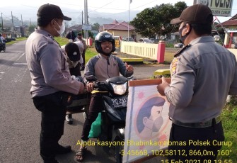 Polsek Curup Gelar Razia Masker dan Sosialisasikan Prokes Covid-19