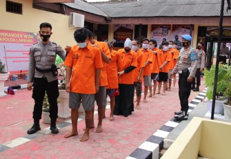 Para Terduga Pelaku Penyalahgunaan Narkoba Jenis Sabu Diamankan 