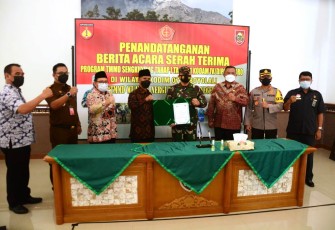 Bupati Boyolali M. Said Hidayat secara resmi membuka Acara TNI Manunggal Membangun Desa (TMMD) Sengkuyung Tahap I Tahun Anggaran 2021