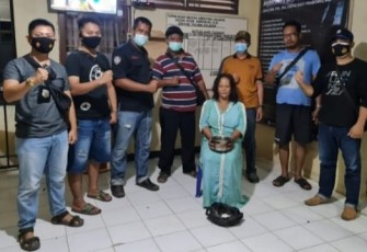 Terduga pelaku saat diamankan