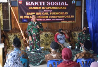 Komandan Korem 072 Pamungkas Brigjen TNI Ibnu Bintang Setiawan, S.I.P., MM. melakukan  kunjungan kerja ke wilayah Kodim 0708 Purworejo dalam rangka  meninjau lokasi pelaksanaan TNI Manunggal Membangun Desa (TMMD) Sengkuyung Tahap I Tahun 2021 di Desa Guntur Kecamatan Bener Kabupaten Purworejo.Kamis,(25/03/2021).