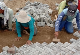 Pembangunan Fisik Desa Bono Ditengah Pandemi Covid-19