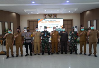 Terapkan Protokol Kesehatan TMMD Ke-110 Kodim 0209/LB Dibuka Bupati Labura