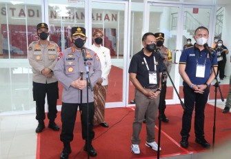  Kapolri Jenderal Polisi Drs Listyo Sigit Prabowo MSi Sidak ke Pertandingan Piala Menpora 2021