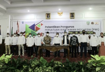 Pelantikan Pengurus PWI Bengkulu Serta Peluncuran 1000 Vaksinasi Covid-19