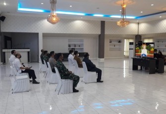Kasdim 1310/Bitung Hadiri Rapat Koordinasi Presiden RI Bersama Kepala Daerah dan Forkopimda