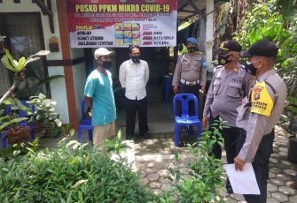 Kapolsek Tanjung Pinang Timur Cek Lokasi PPKM Mikro Covid-19