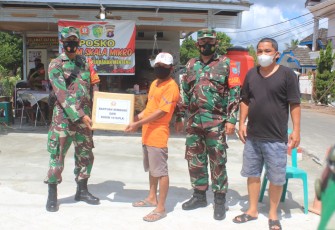 Kodim 1016/Palangka Raya Beri Bantuan ke Posko PPKM Mikro