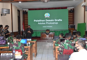Infolahta Korem 073/Makutarama Adakan Pelatihan Dasar Komputer Sistem Aplikasi Adobe Photohop Untuk Prajurit