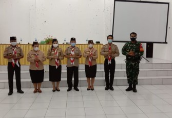 Babinsa Koramil 1016-03/Sepang Hadiri Pelantikan Mabiran dan Kwaran Pramuka